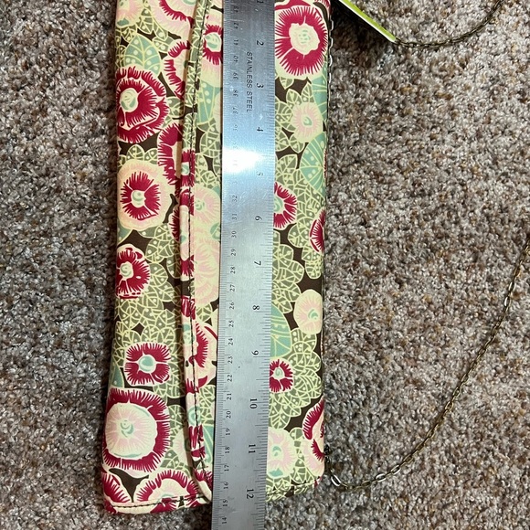 Amy Butler for Kalencom Brenda Clutch w/ Chain Spiced Buds NWT Organic Cotton - Picture 3 of 11